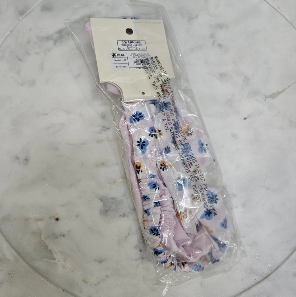 Cat & Jack Girls Head Wraps 2 Pack Floral/Pink